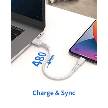 6 Inch iPhone Charge Cable Short 5-Pack for Fast Charging