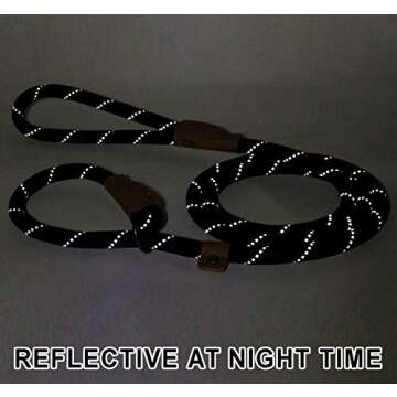 Slip Lead Dog Leash – Flexible & Reflective 5FT Leash