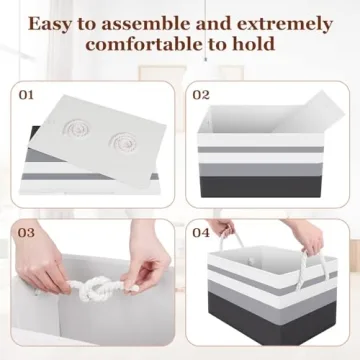 Large Collapsible Storage Bins - Stylish Organizing Solution