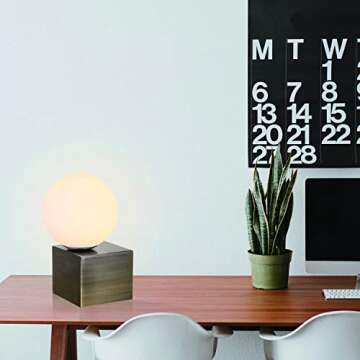 Nocolliny Dimmable Touch LED Brass Globe Table Lamp