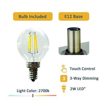 Nocolliny Dimmable Touch LED Brass Globe Table Lamp