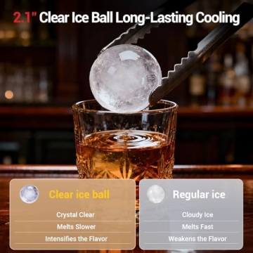 2" Clear Ice Ball Maker for Luxury Home Cocktails
