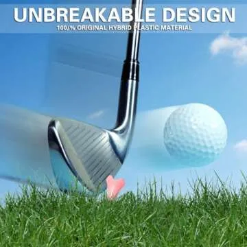 EWILLING Premium 4 Prongs Plastic Golf Tees with Mark System Unbreakable Design Size 3-1/4",2-3/4" Pack of 60 Golf Gifts for Men and Women