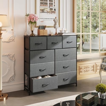 WLIVE 9-Drawer Fabric Storage Tower for Organizing