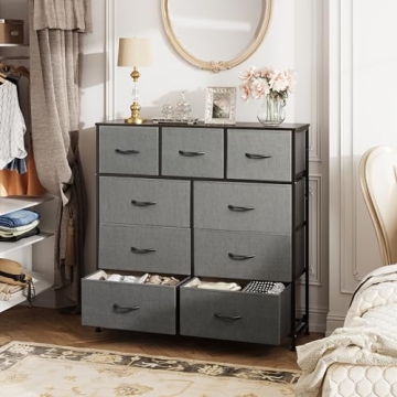WLIVE 9-Drawer Fabric Storage Tower for Organizing
