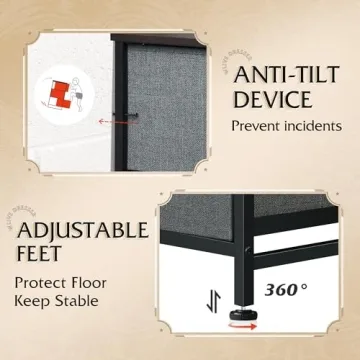 WLIVE 9-Drawer Fabric Storage Tower for Organizing