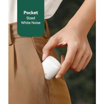 Restnature White Noise Sound Machine - Portable Sound Machine for Sleep, Travel Sound Machine for Baby Adults, 16 Nature Sound, Timer, White Noise Machine for Sleeping Office Privacy Home Gift