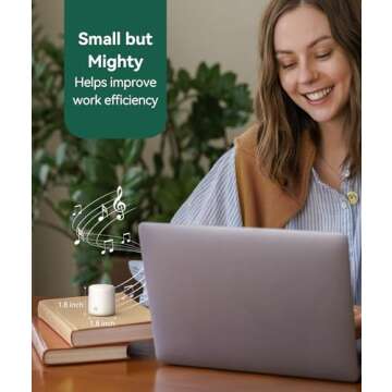 Restnature White Noise Sound Machine - Portable Sound Machine for Sleep, Travel Sound Machine for Baby Adults, 16 Nature Sound, Timer, White Noise Machine for Sleeping Office Privacy Home Gift