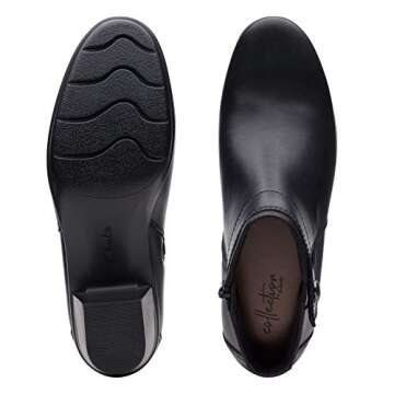 Clarks Emslie Jada Ankle Boot Black Leather Women