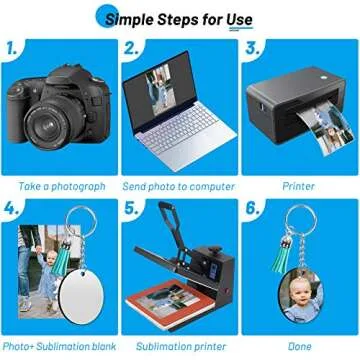 Sublimation Blanks Keychains 80 PCS for DIY Crafts Accessories