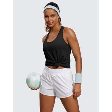 Pima Cotton Racerback Workout Tank Tops for Women