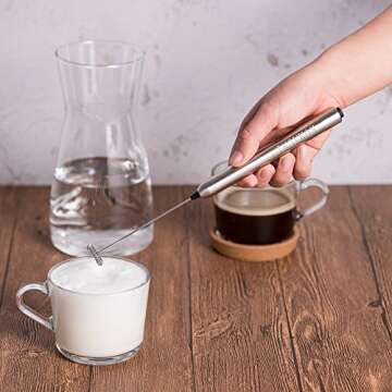 ROMAUNT Handheld Milk Frother for Perfect Lattes