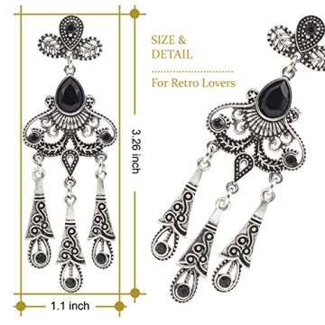 IWIWB Women's Vintage 1920s Sequin Beaded Tassels Hem Flapper Dress w/accessories Set (Large, Green)