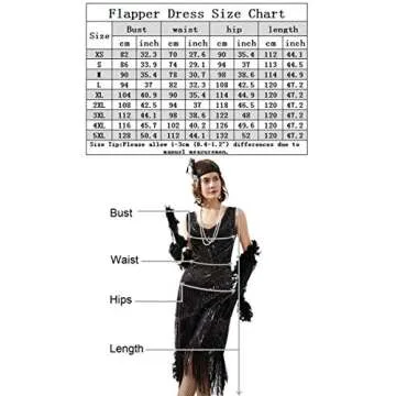 IWIWB Women's Vintage 1920s Sequin Beaded Tassels Hem Flapper Dress w/accessories Set (Large, Green)