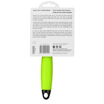 CONAIRPRO Dog & Cat Dog Brush for Shedding, Small Slicker Brush with Reinforced Metal Tips, Ideal for Smaller Breeds Green