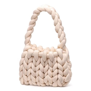 Maral Hand Knit Chunky Yarn Shoulder Bag - Stylish and Washable