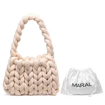 Maral Hand Knit Chunky Yarn Shoulder Bag - Stylish and Washable