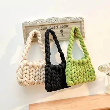 Maral Hand Knit Chunky Yarn Shoulder Bag - Stylish and Washable