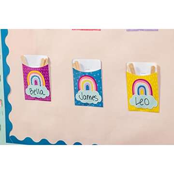 Teacher Created Resources Oh Happy Day Library Pockets for Fun Organization