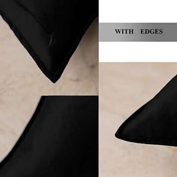 Elegant Velvet Black Throw Pillow Covers 18×18 Pack of 2