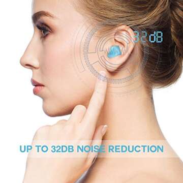 Vegpoet Reusable Silicone Earplugs for Noise Reduction