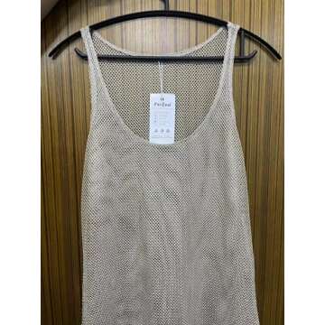 PerZeal Women's Sexy Sleeveless Swimsuit Cover Ups Sheer Crochet Plus Size Beach Bikini See Through Swimwear Maxi Dresses