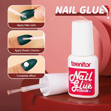 Teenitor Almond Press On Nails Set - 288Pcs Creative Kit