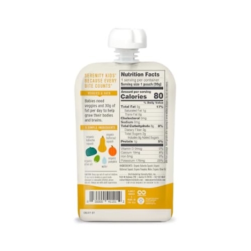 Serenity Kids Organic Baby Food Pouches - Healthy Veggie Options