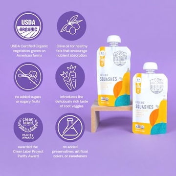 Serenity Kids Organic Baby Food Pouches - Healthy Veggie Options