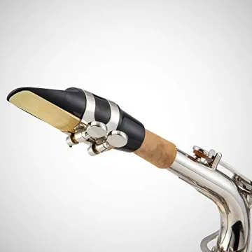 LyxJam Alto Saxophone E Flat Brass Sax Kit, Professional Sound, Complete Accessories, Ideal for All Players, Includes Hard Case, 10 Extra Reeds, Strap, Gloves, Cleaning Kit & More, Nickel Finish