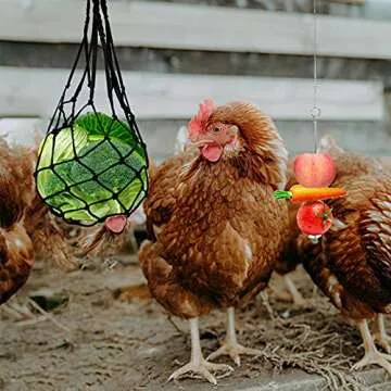 Sfcddtlg 4PCS Xylophone Chicken Toy-Chicken Veggies Skewer Fruit Holder-Stainless Steel Hanging Feeder Toy for Hens Chicken Pet Treating Tool(4pcs)