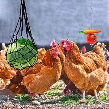 Sfcddtlg 4PCS Xylophone Chicken Toy-Chicken Veggies Skewer Fruit Holder-Stainless Steel Hanging Feeder Toy for Hens Chicken Pet Treating Tool(4pcs)