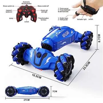 LOOZIX Upgraded Hand Gesture Sensing RC Stunt Car for Adventurous Kids