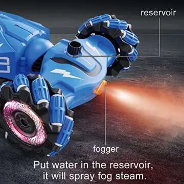 LOOZIX Hand Gesture RC Stunt Car with Lights for Kids