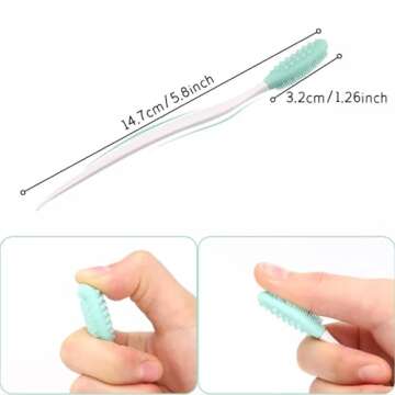 Double-Sided Silicone Lip Brush Set for Smooth Lips