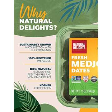 USA Organic Pitted Medjool Dates - Jumbo, Healthy Snack