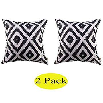 HOSL Throw Pillow Cover Throw Pillow Case 18" x 18" (45 x 45cm) (2Pack Geometry)