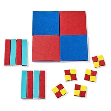 hand2mind Foam Algebra Tiles Student Set, Algebra Manipulatives, Algebra Tiles X and Y, Linear Algebra, Algebra Tools, Tiles Learning, Algebraic Tiles, Algebra Classroom (32 Pieces)