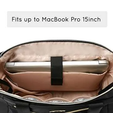 mommore Breast Pump Bag - Stylish Diaper Tote with Laptop Sleeve