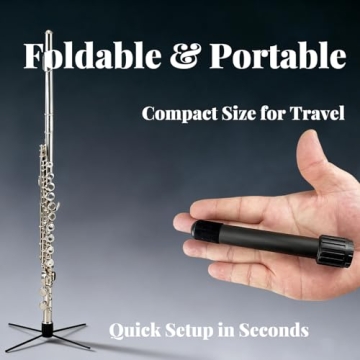 Nan Yante Portable Flute Stand - Lightweight, Foldable & Compact for C Flutes