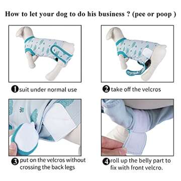 IDOMIK Dog Recovery Suit After Surgery, Soft Dog Surgery Recovery Suit for Male Female Pet Dogs Cats, Dog Spay Neuter Onesie Snugly Shirt, Dog Cone Alternative Anti-Licking Abdominal Wound