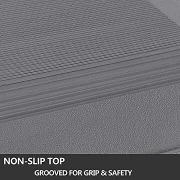 HomGarden 28.15" Adjustable Workout Aerobic Stepper in Fitness & Exercise Step Platform Trainer Stepper w/4 Risers Adjust 4" - 6" - 8"
