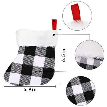 XIMISHOP 12PACK Mini Christmas Stockings for Holiday Decor