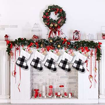 XIMISHOP 12PACK Mini Christmas Stockings for Holiday Decor