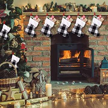 XIMISHOP 12PACK Mini Christmas Stockings for Holiday Decor