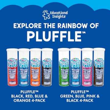 Educational Insights Playfoam Pluffle for Sensory Bins with 8 Colors, Set of 8, Ages 3+