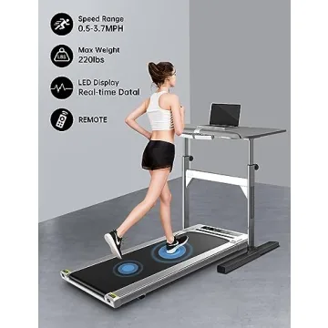 RHYTHM FUN Under Desk Walking Pad with Wide Belt