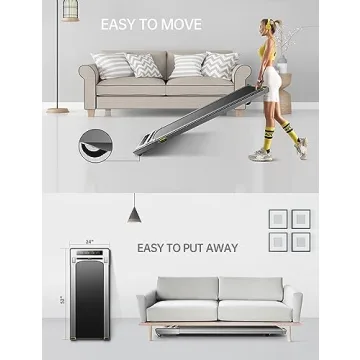 RHYTHM FUN Under Desk Walking Pad with Wide Belt