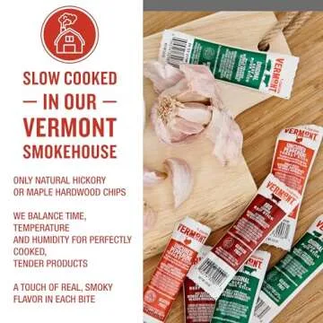 Snack Sticks by Vermont Smoke & Cure – Original Flavor – Beef & Pork – Healthy Meat Protein – 1oz Jerky Stick – 24 count carton