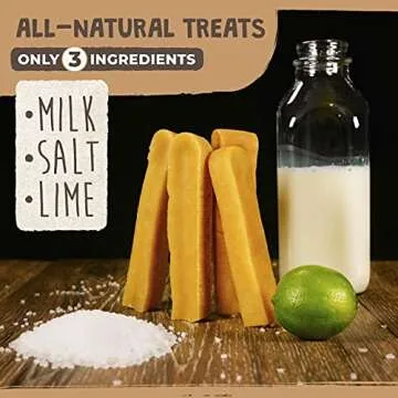 Mighty Paw Yak Cheese Chews 4 Pack and Natural Bully Sticks Standard 5 Pack Bundle